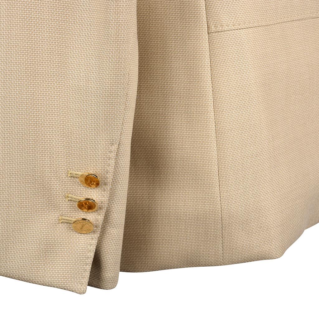 Yves Saint Laurent Pale Wheat Yellow Wool / Silk Jacket 38 / 6 For Sale 4