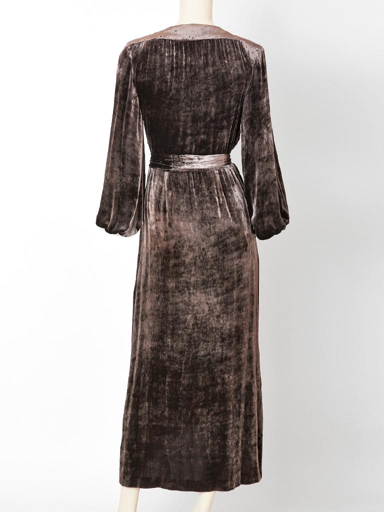 velvet taupe dress