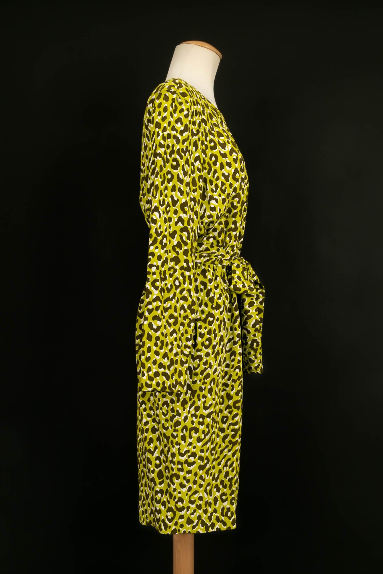 Yves Saint Laurent Panther Dress In Excellent Condition For Sale In SAINT-OUEN-SUR-SEINE, FR