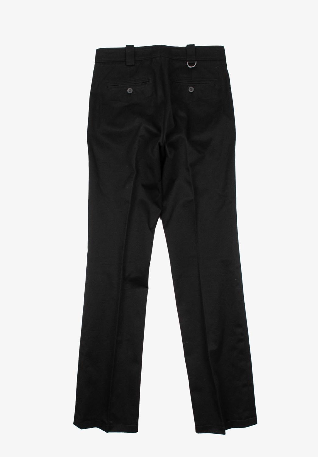 Black Yves Saint Laurent Pants straight leg Rive Gauche Men vintage Trousers Size ITA4 For Sale
