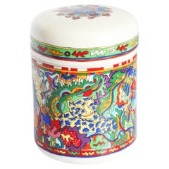 Yves Saint Laurent parfum Rive Gauche Pot de coiffeuse en céramique décoratif vintage pour la maison