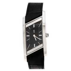 Yves Saint Laurent Paris Black Stainless Rive Gauche Women's Wristwatch 24mm