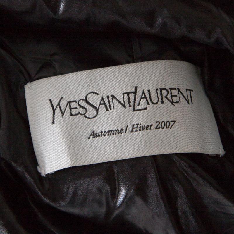 Yves Saint Laurent Paris Black Zip Front Windcheater Jacket M In Good Condition In Dubai, Al Qouz 2