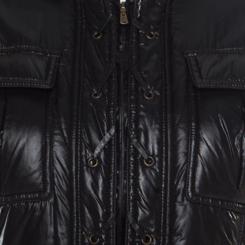 Yves Saint Laurent Paris Black Zip Front Windcheater Jacket M 2