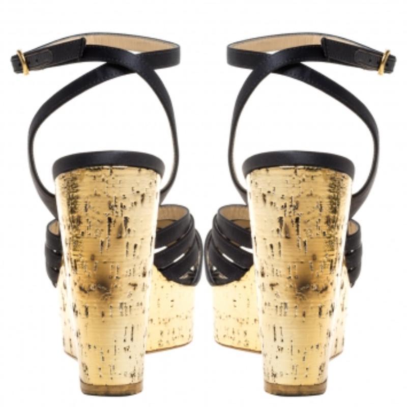 These Yves Saint Laurent sandals will bring you the perfect amount of style and comfort. They are crafted from satin in a strappy silhouette and designed with buckled ankle straps. They are endowed with comfortable leather-lined insoles and elevated