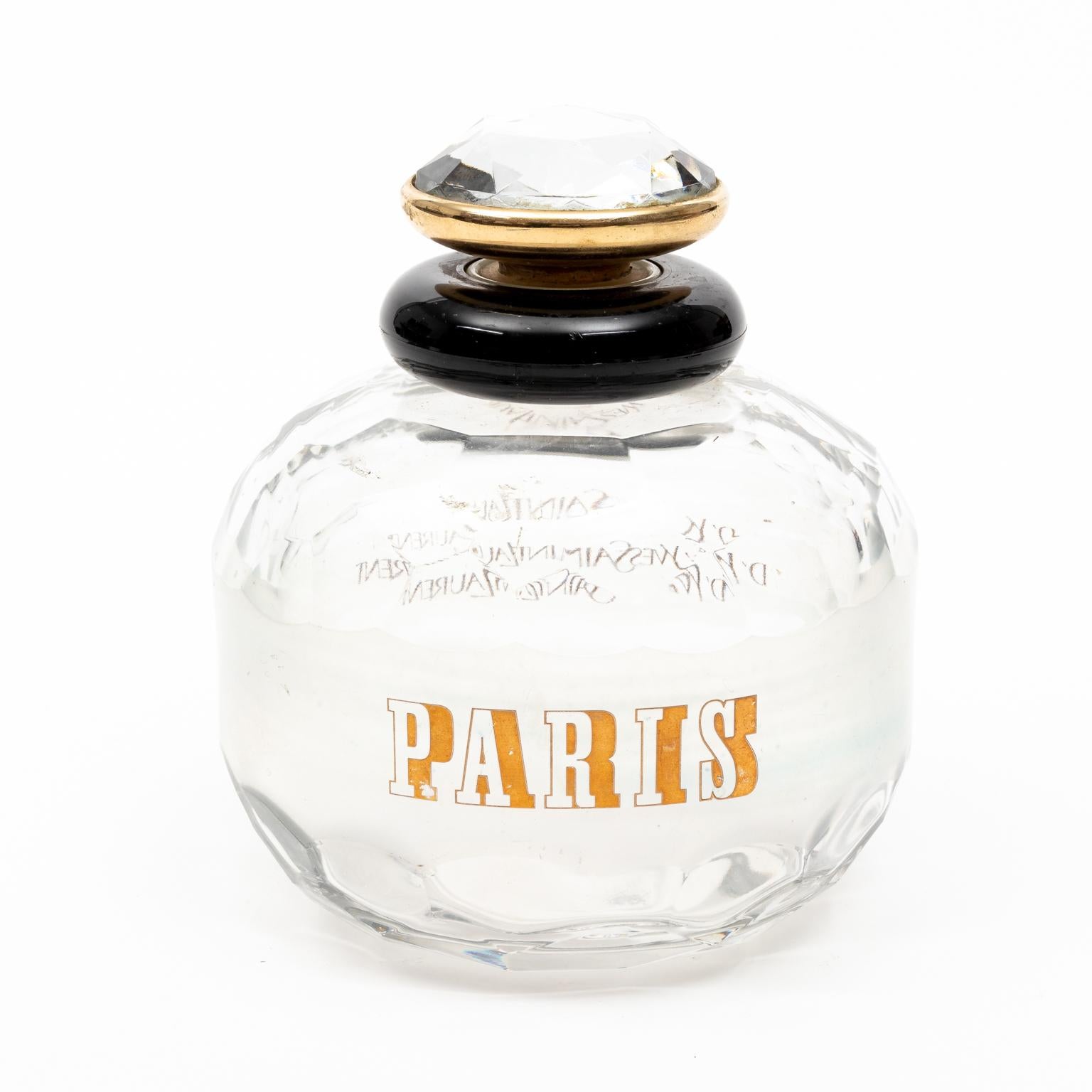 Glass Yves Saint Laurent Paris Factice Perfume Bottle Store Display