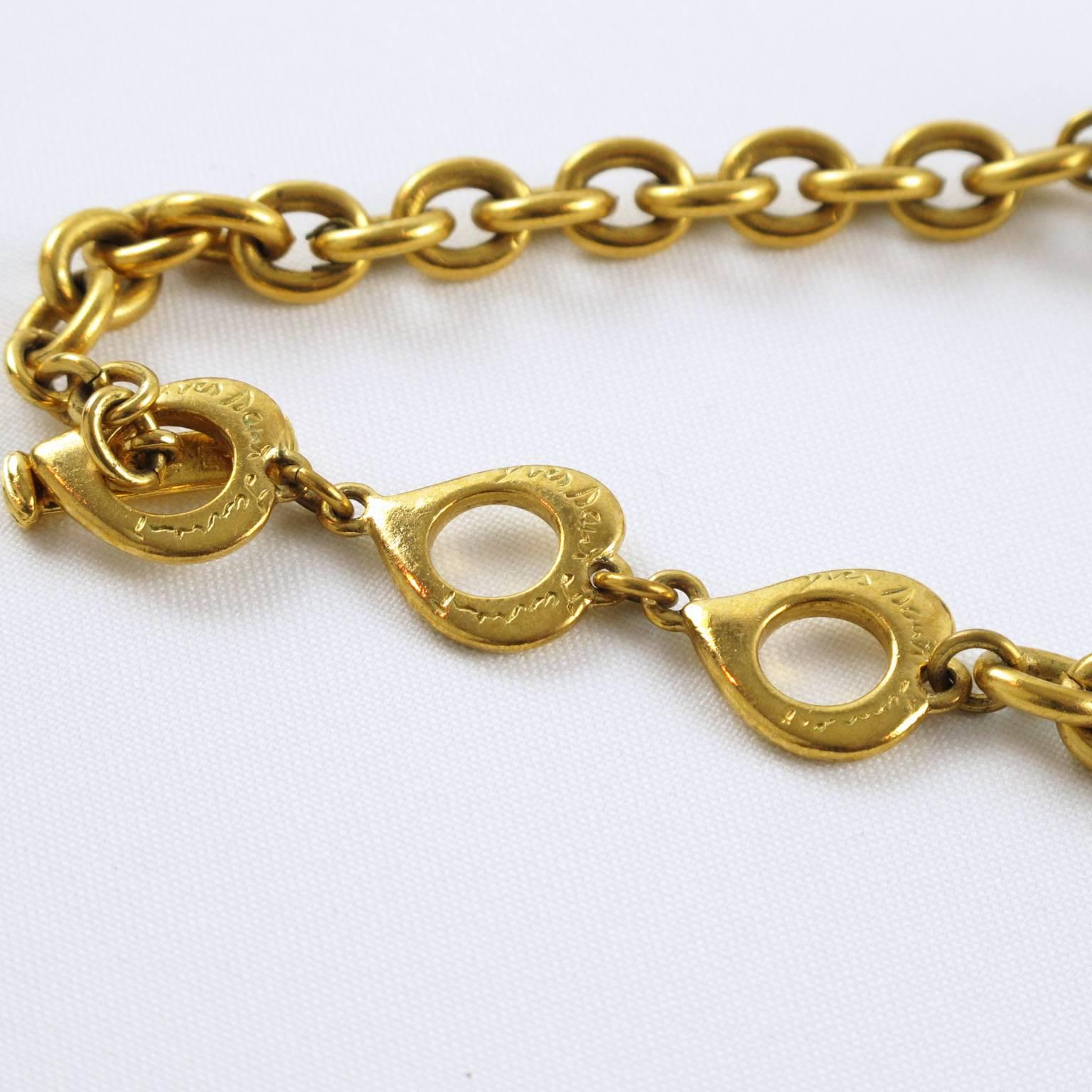 Yves Saint Laurent Paris Signed Necklace Baroque Enamel Beads 1