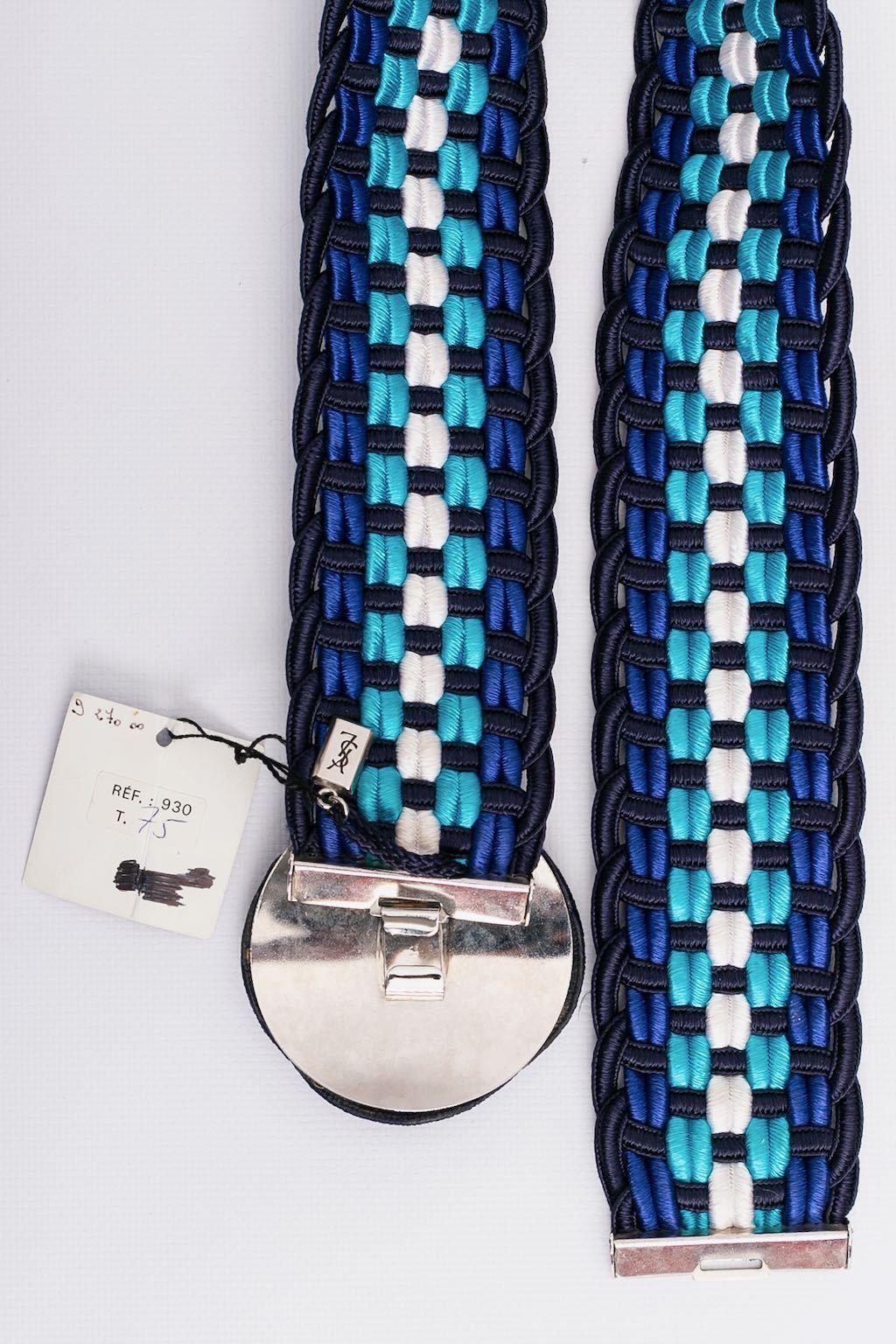 Beige Yves Saint Laurent passementerie belt For Sale