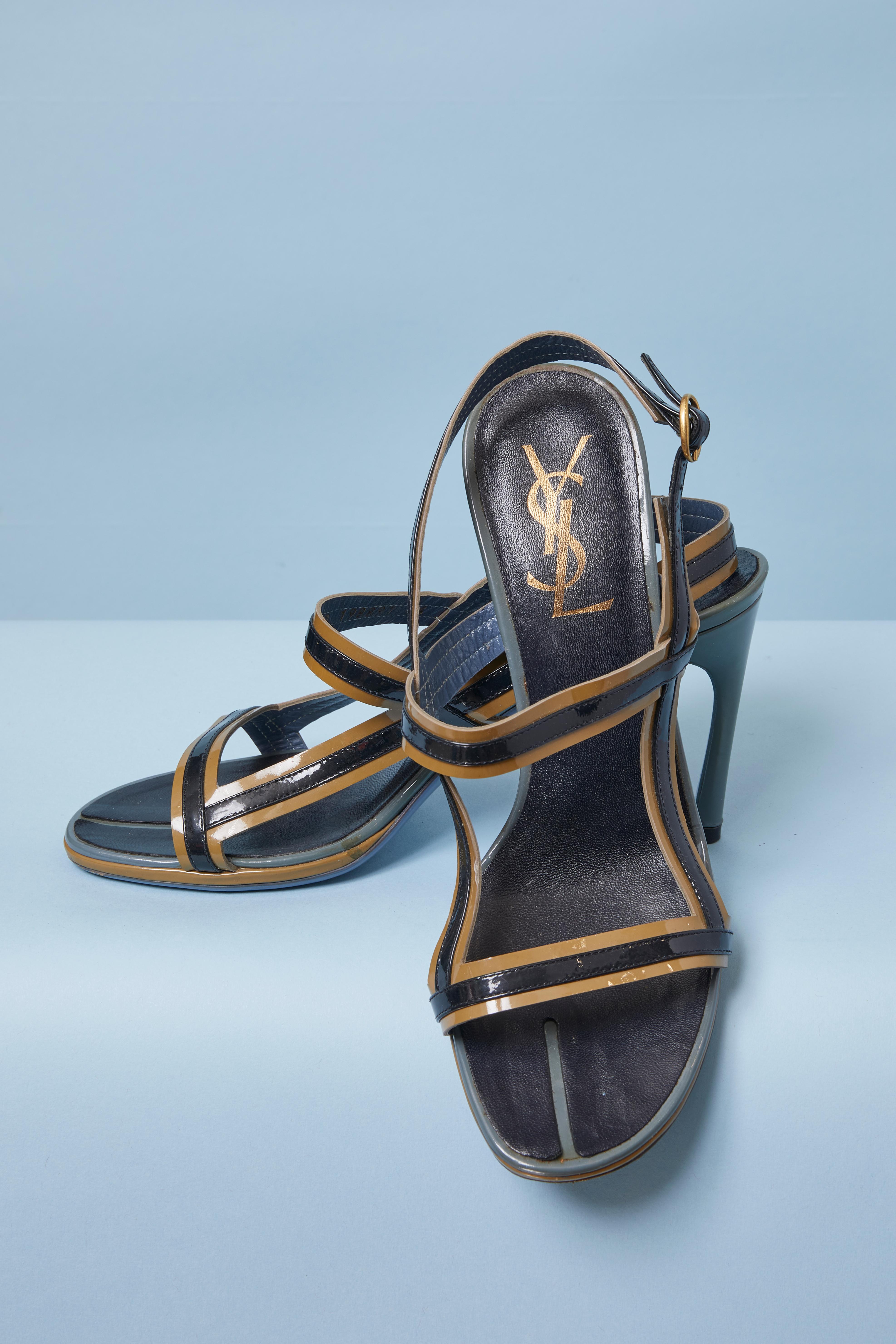 Sandali in vernice Yves Saint Laurent In condizioni buone in vendita a Saint-Ouen-Sur-Seine, FR