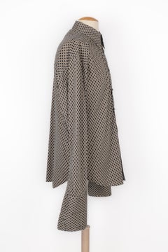 Yves Saint Laurent Patterned Blended Cotton Men Shirt