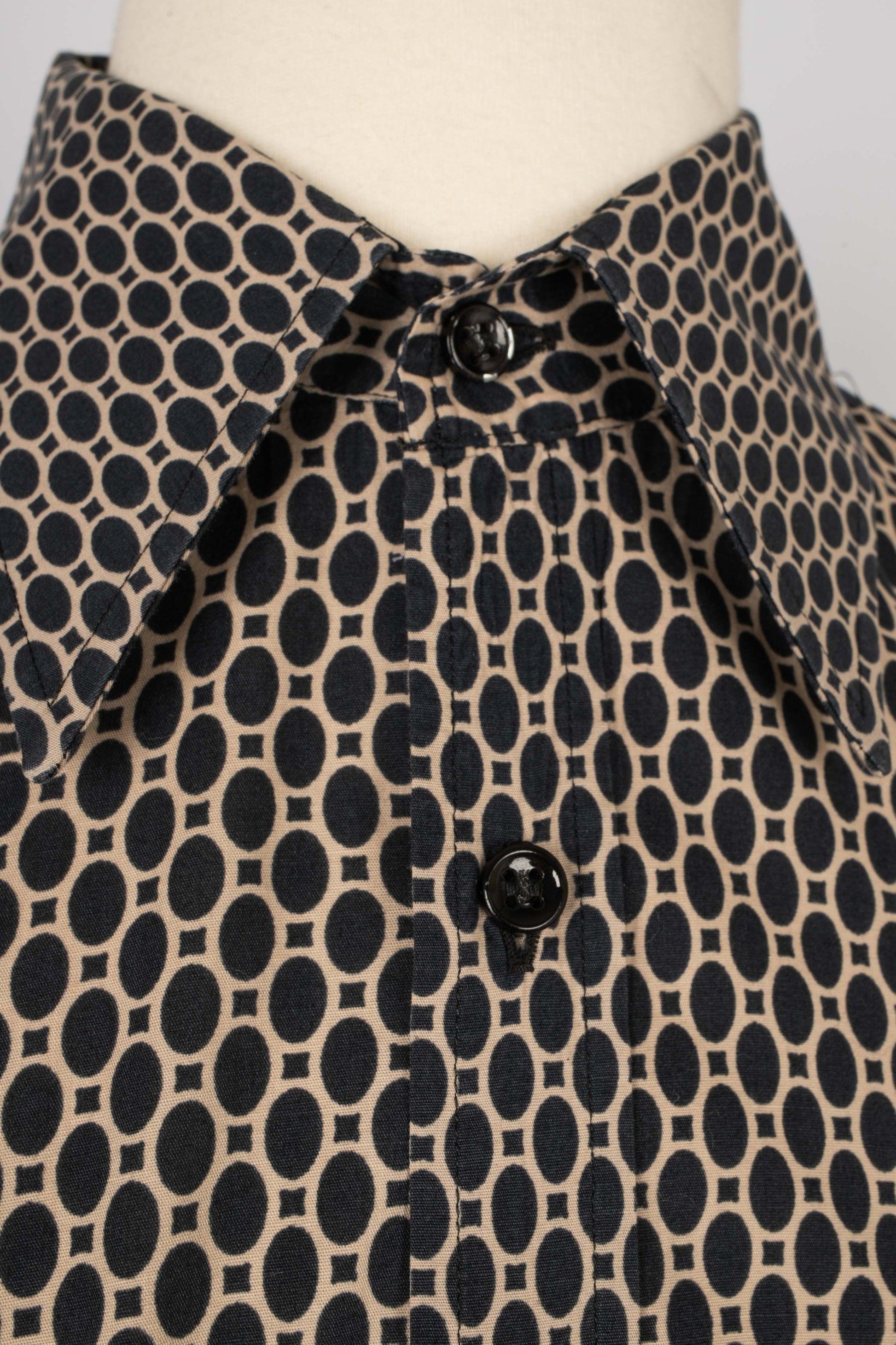 Yves Saint Laurent Patterned Blended Cotton Men Shirt For Sale 1