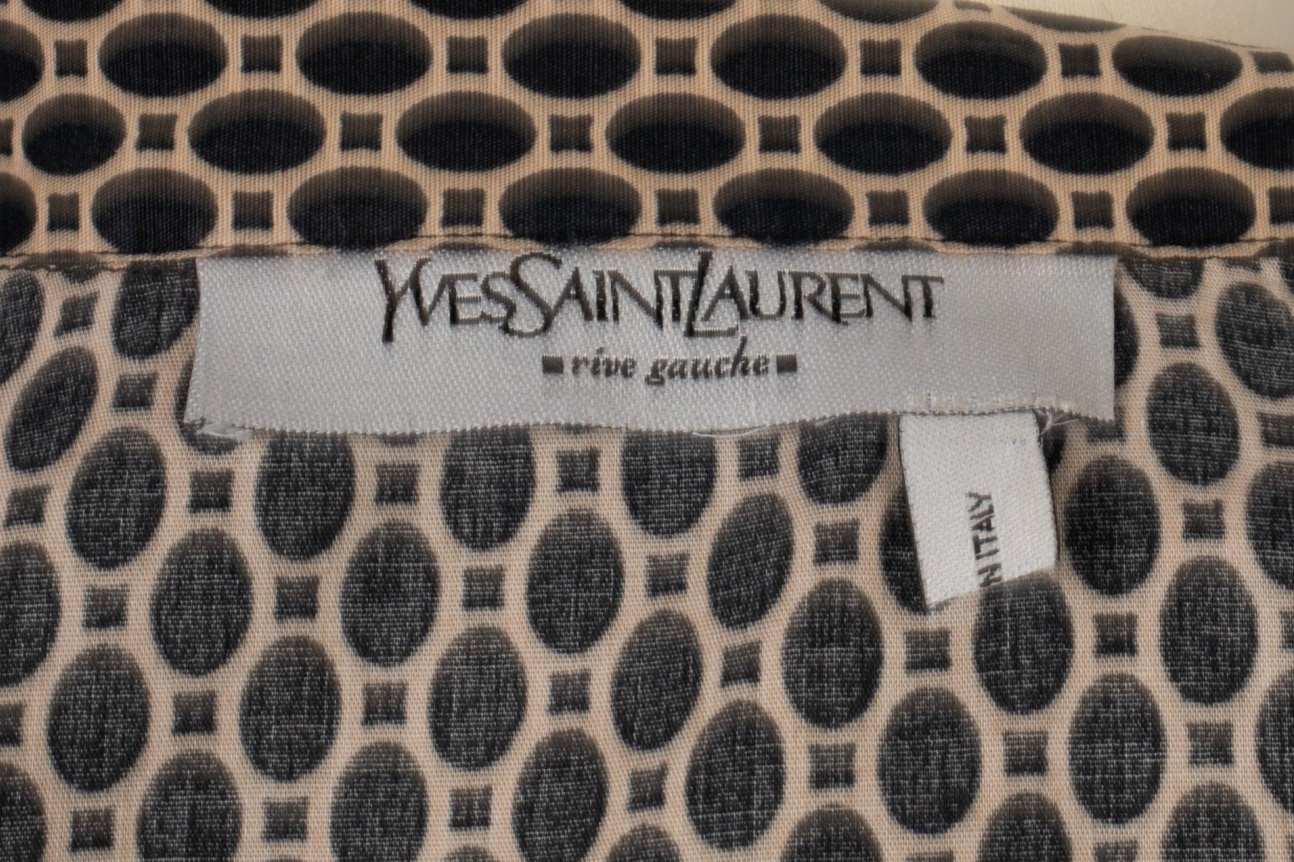 Yves Saint Laurent Patterned Blended Cotton Men Shirt For Sale 2
