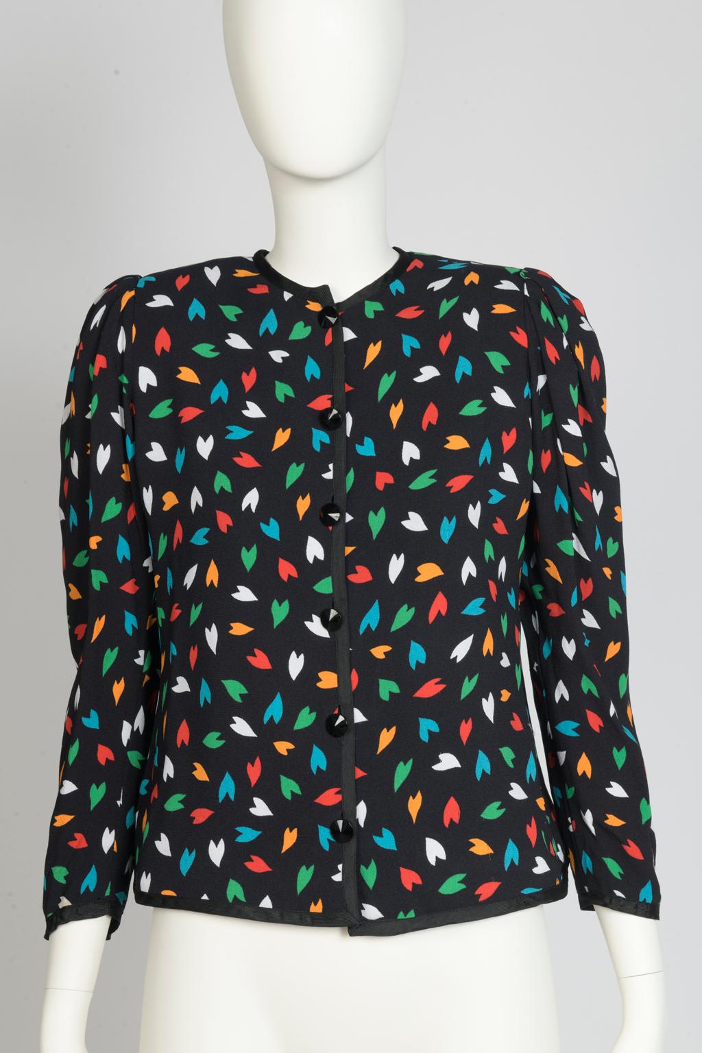 Yves Saint Laurent Patterned Shirt Jacket, Spring-Summer 1979 In Good Condition In Geneva, CH