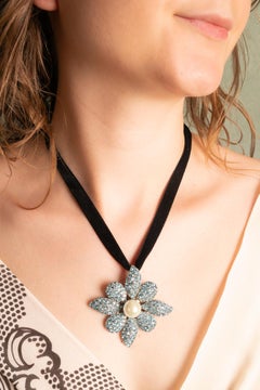 Yves Saint Laurent pendant brooch 'flowers' by Yves Saint Laurent circa 1990