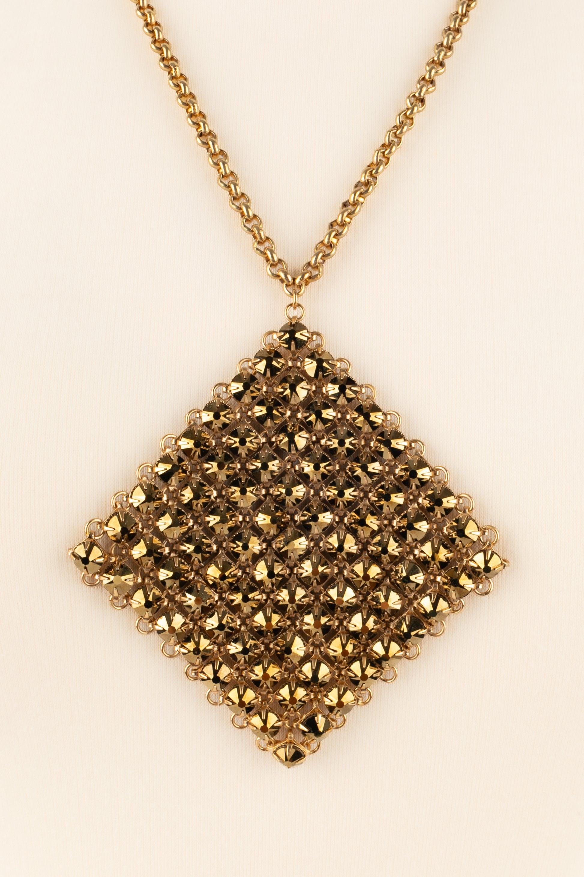 Collier à pendentifs articulés Yves Saint Laurent, années 2010 Excellent état - En vente à SAINT-OUEN-SUR-SEINE, FR