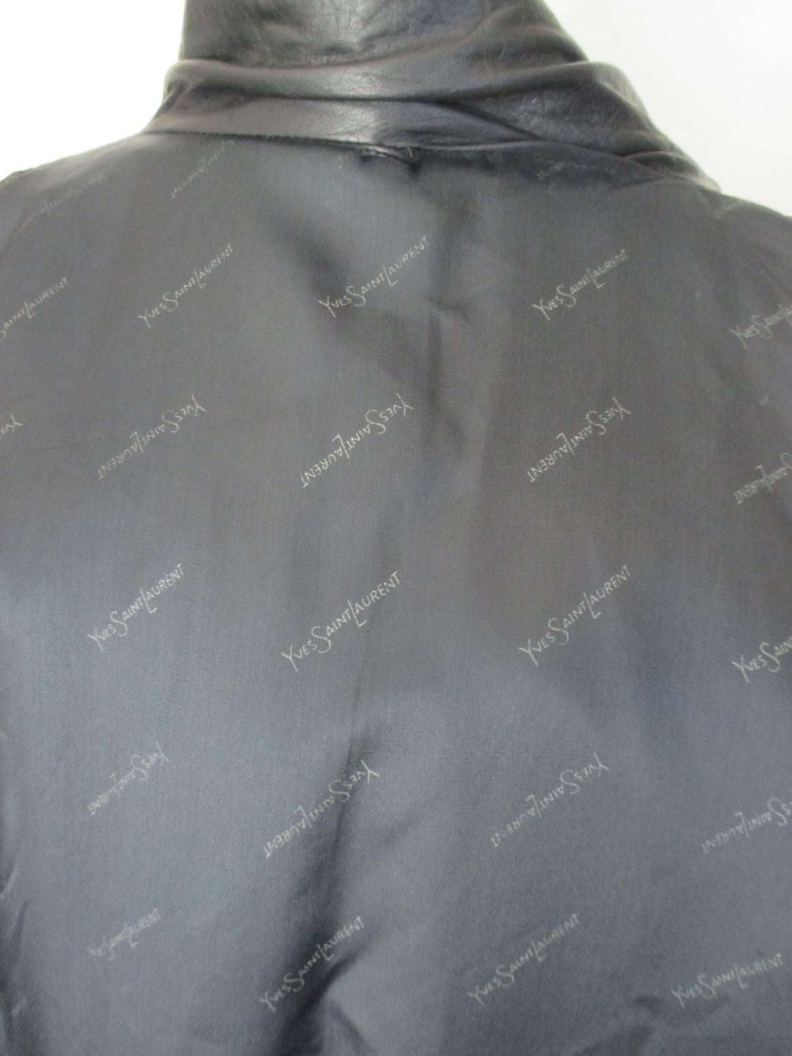 Women's or Men's Yves Saint Laurent Piet Mondrian Art Leather Coat  For Sale