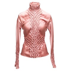 Seidenbluse von Yves Saint Laurent in Rosa, 2002