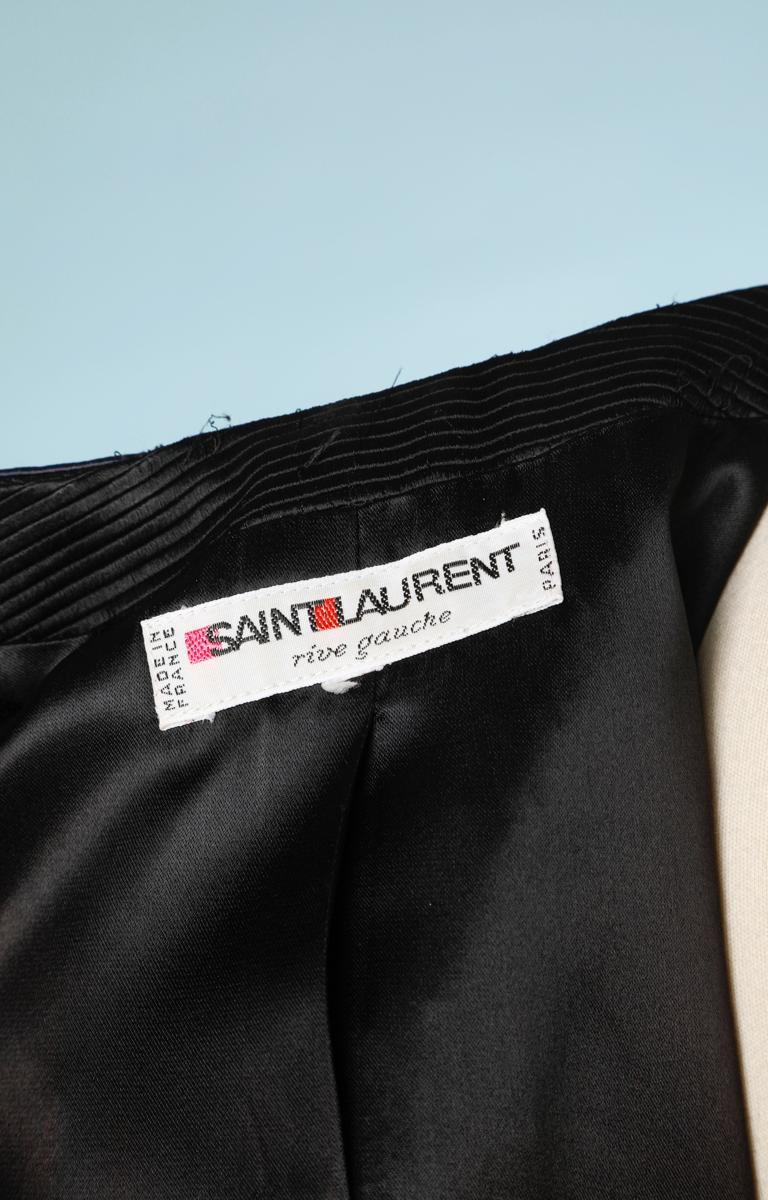 Yves Saint Laurent pink and black satin jacket 1988 1