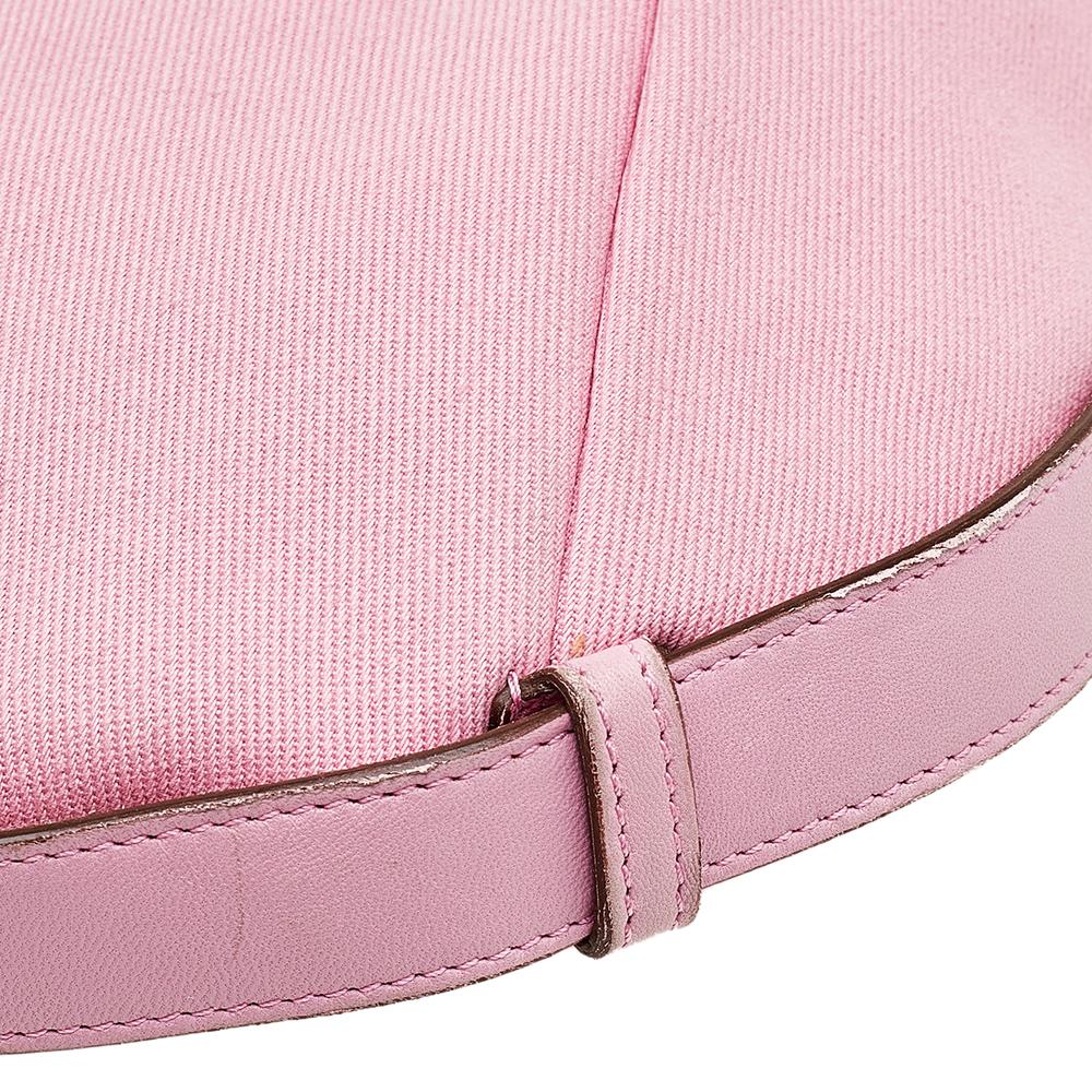 Yves Saint Laurent Pink Canvas And Leather Vincennes Mombasa Hobo 3