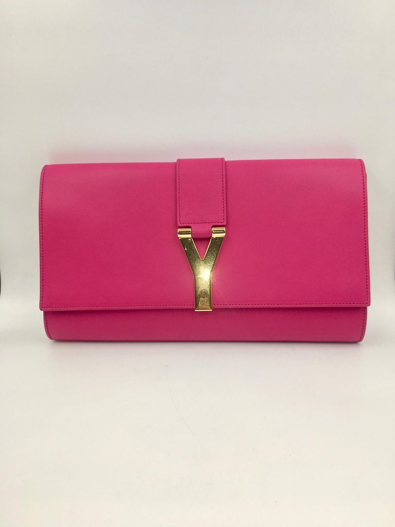 Yves Saint Laurent Pink Classic ChYc Clutch at 1stDibs