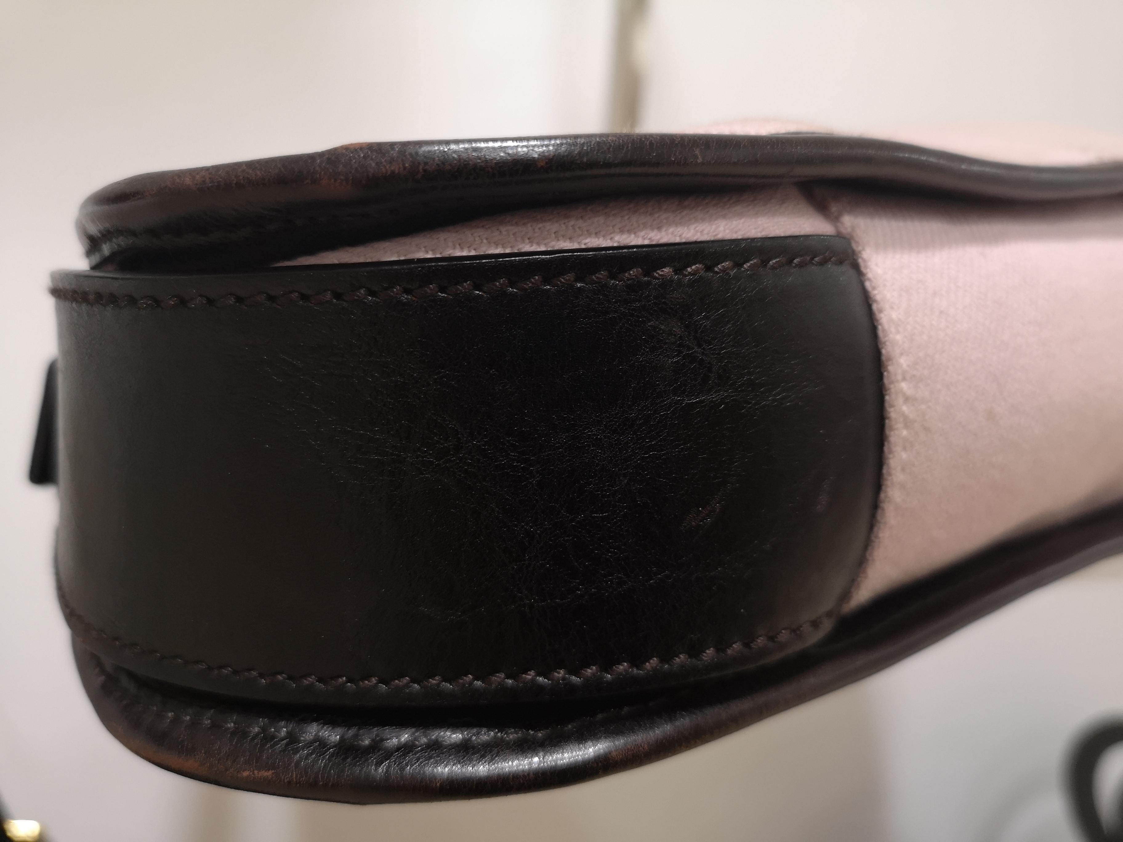 Yves Saint Laurent Pink fabric Brown leather Mombasa Bag
measurements: h 23 * 33 * 13 cm