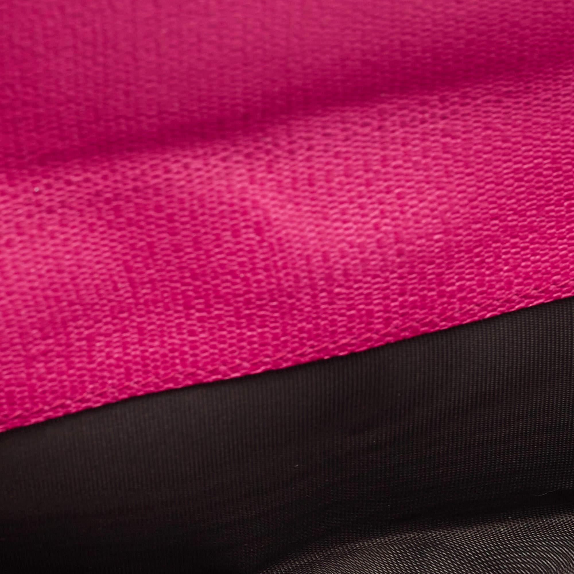 Yves Saint Laurent Pink Leather Ligne Y Charm Flap Wallet 4