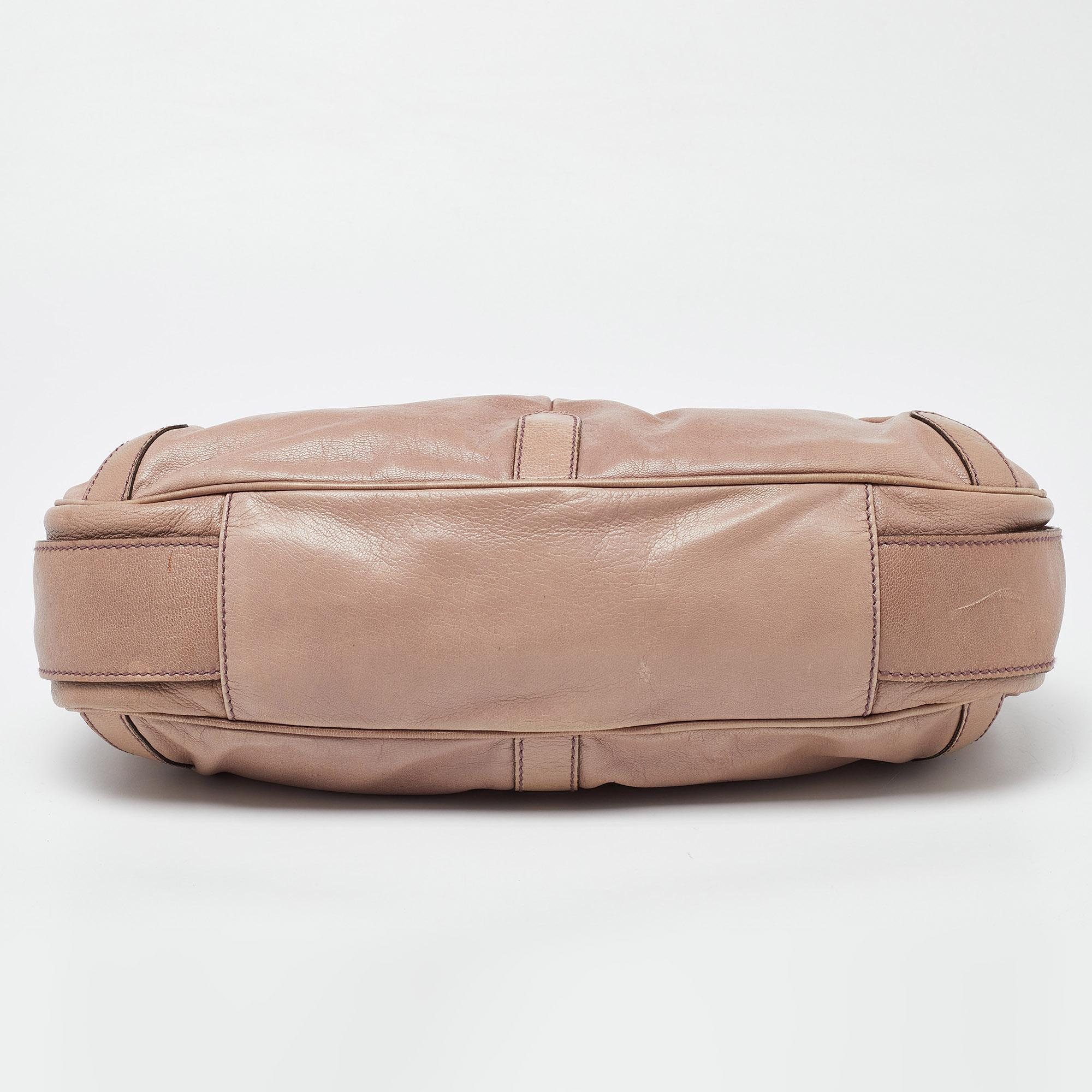 Yves Saint Laurent Pink Leather Mombasa Hobo 2