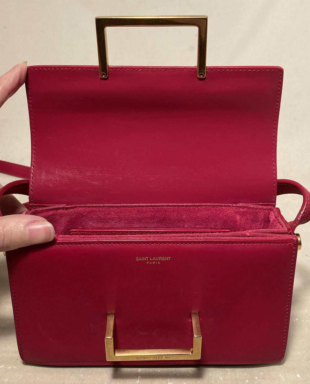 Yves Saint Laurent Pink Leather Small Lulu Bag In Excellent Condition For Sale In Philadelphia, PA