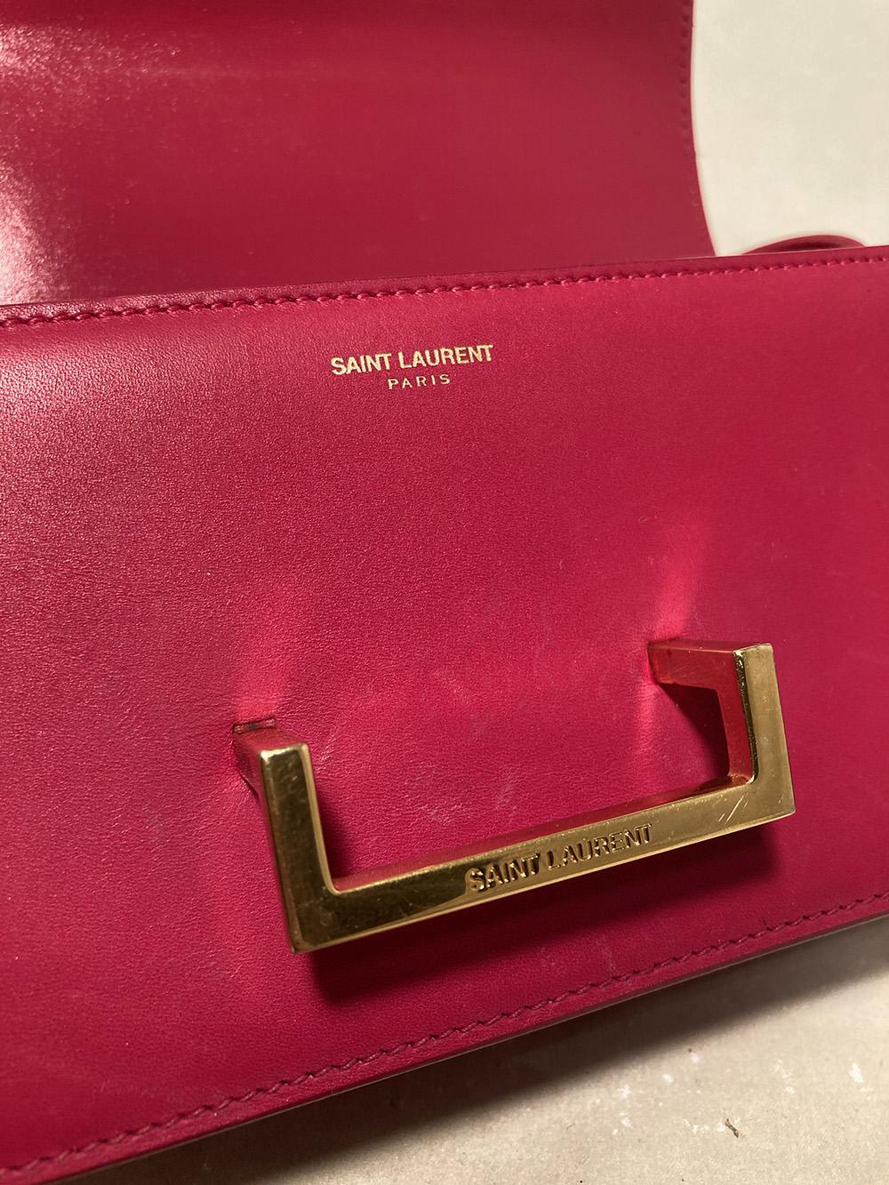 Women's Yves Saint Laurent Pink Leather Small Lulu Bag For Sale