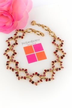 Yves Saint Laurent pink necklace