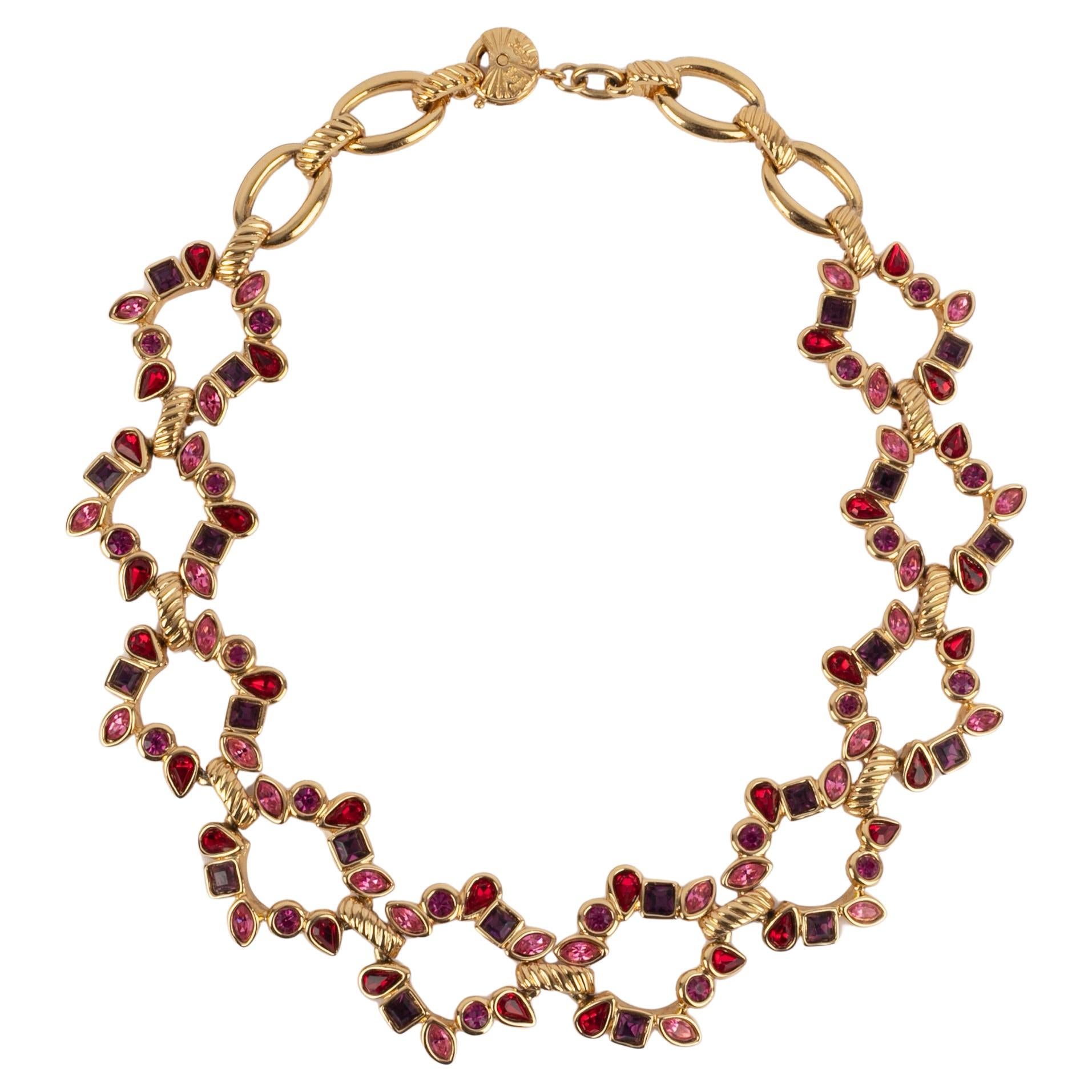 Yves Saint Laurent pink necklace in vendita
