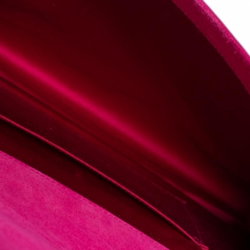 Yves Saint Laurent Pink Patent Leather Belle De Jour Flap Clutch For Sale 1