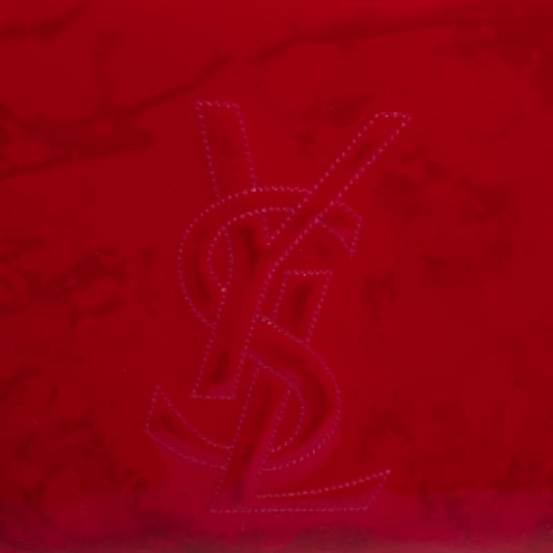 Yves Saint Laurent Pink Patent Leather Belle De Jour Flap Clutch For Sale 4