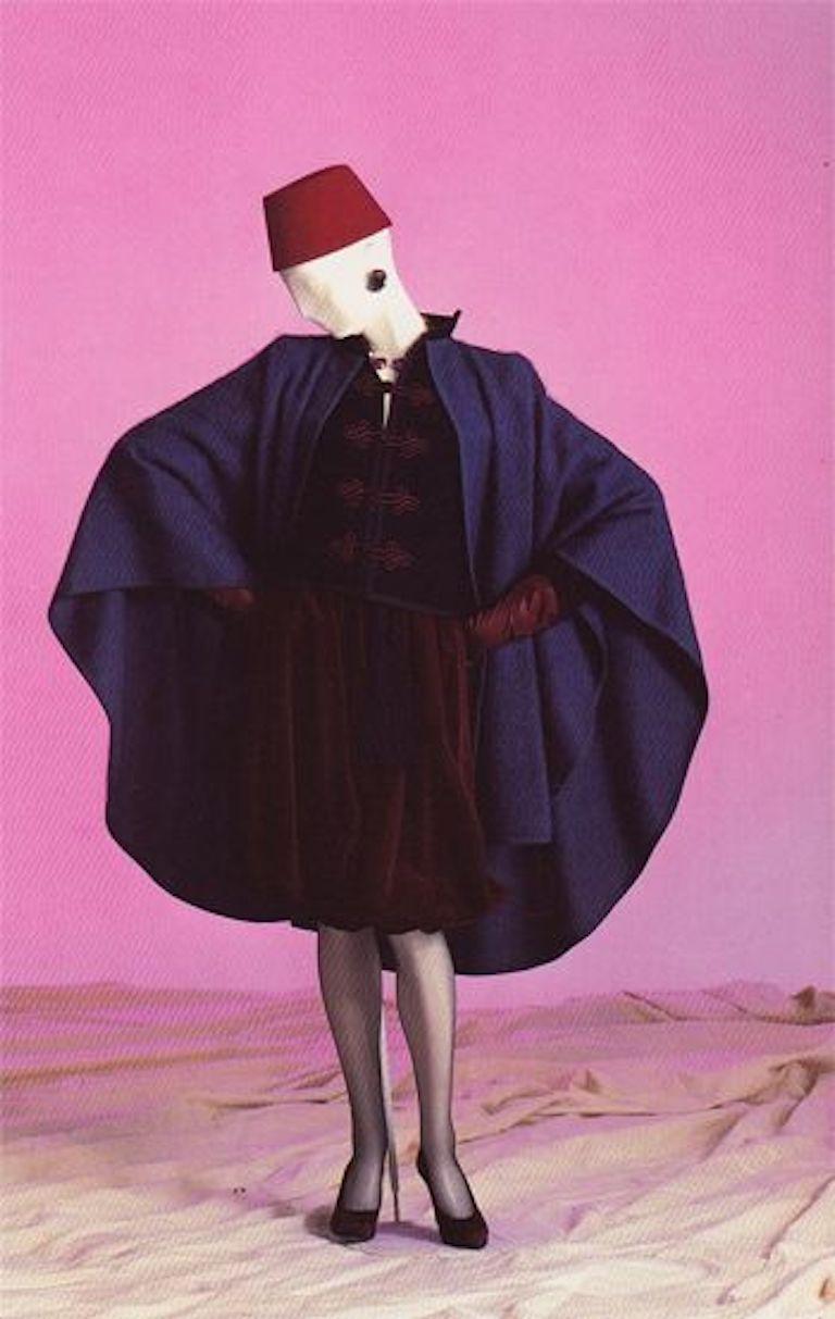 YVES SAINT LAURENT YSL Pink Pure Wool Cape or Wrap, 1980s 8