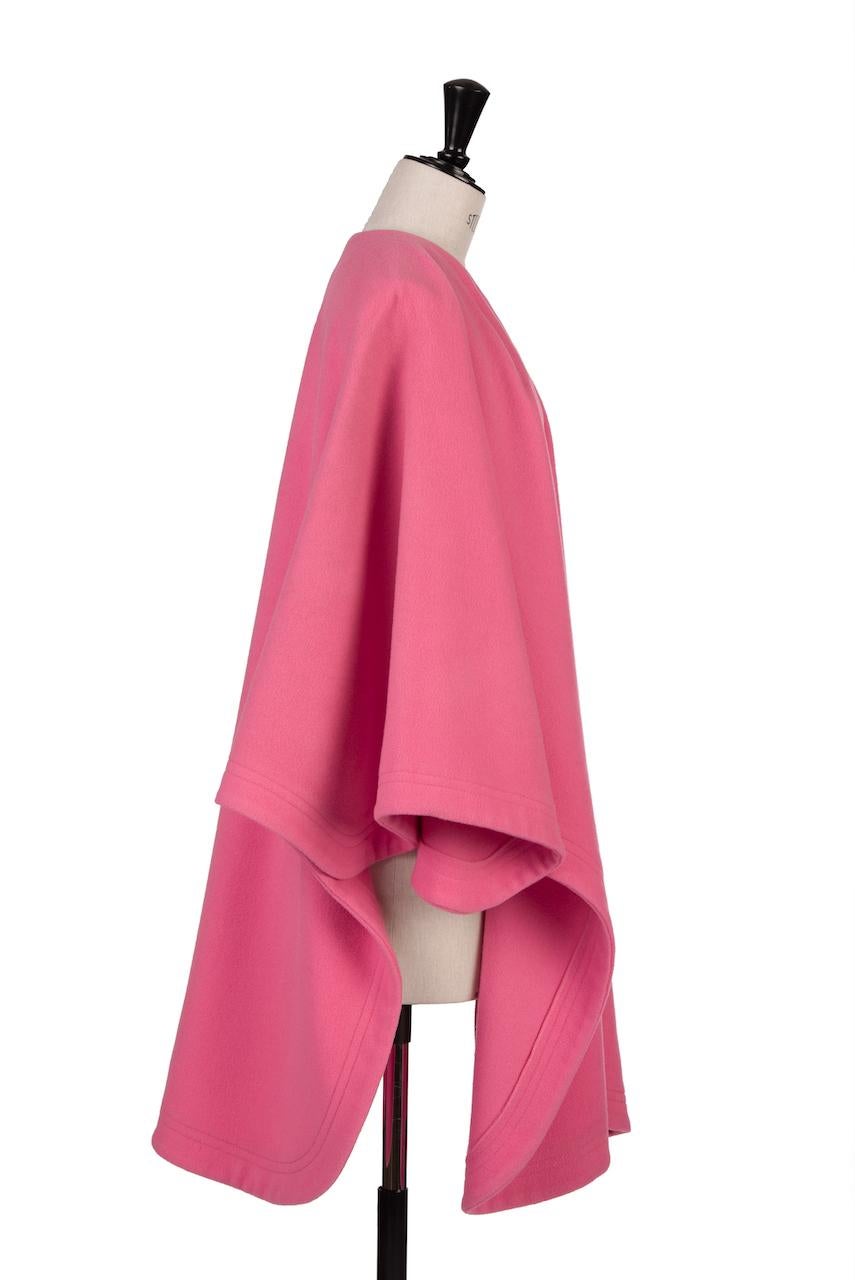 pink wool cape