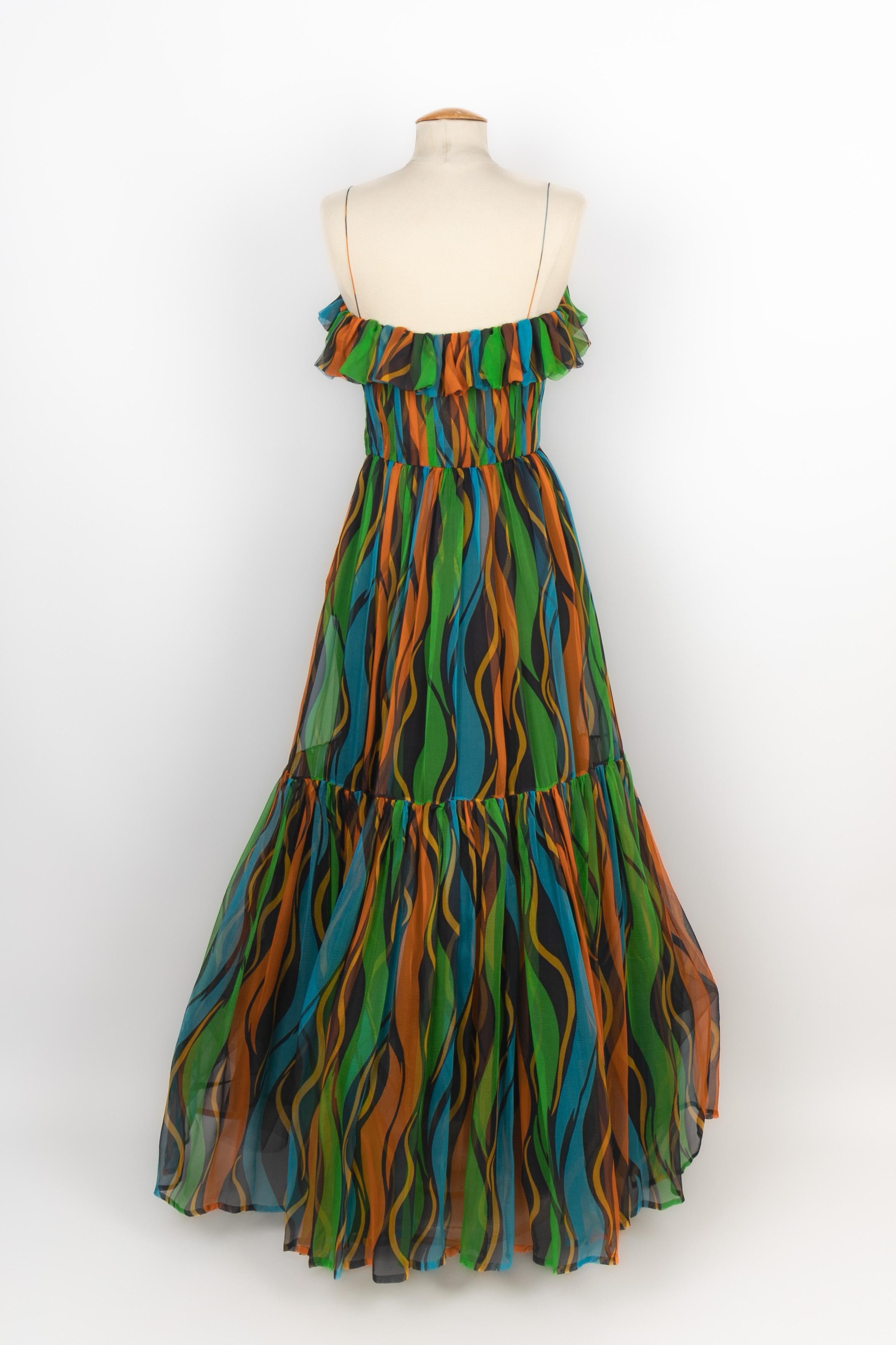 Black Yves Saint Laurent pleated dress Haute Couture 1980 For Sale