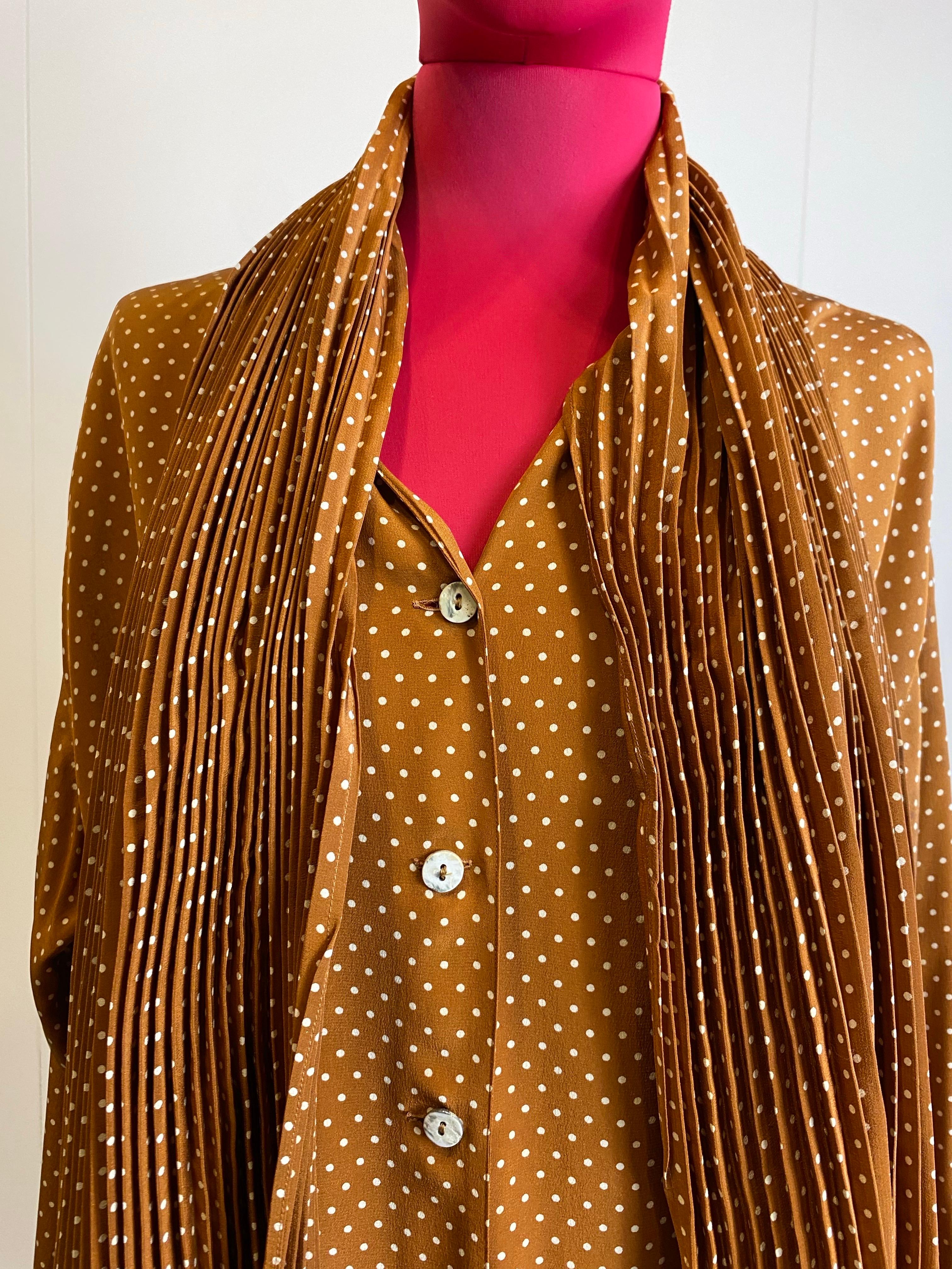 Yves Saint Laurent chemise pois Variation en vente 6