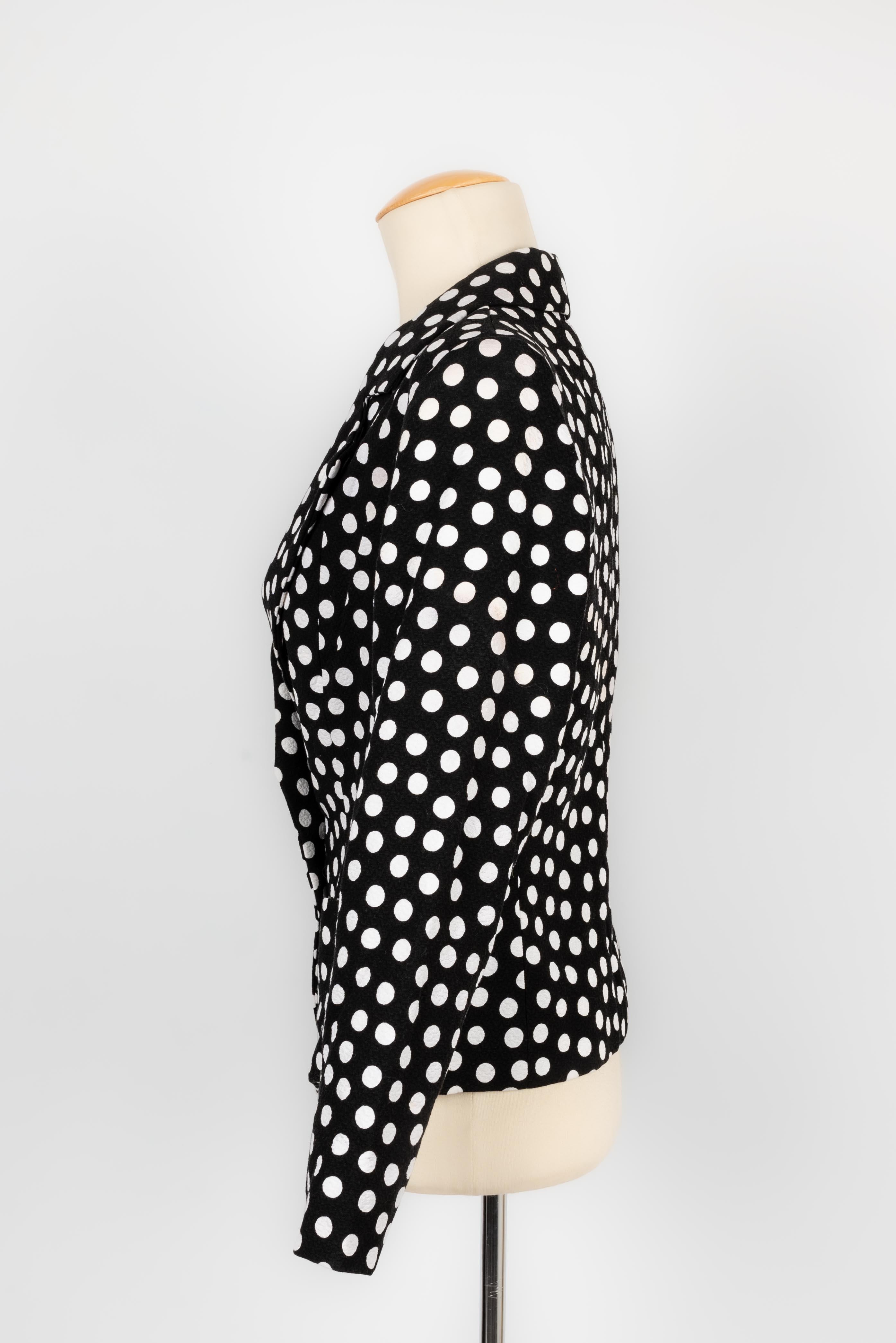 Black Yves Saint Laurent polka-dot jacket  For Sale