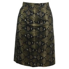 Yves Saint Laurent Polyester Mid-Length Skirt in Green