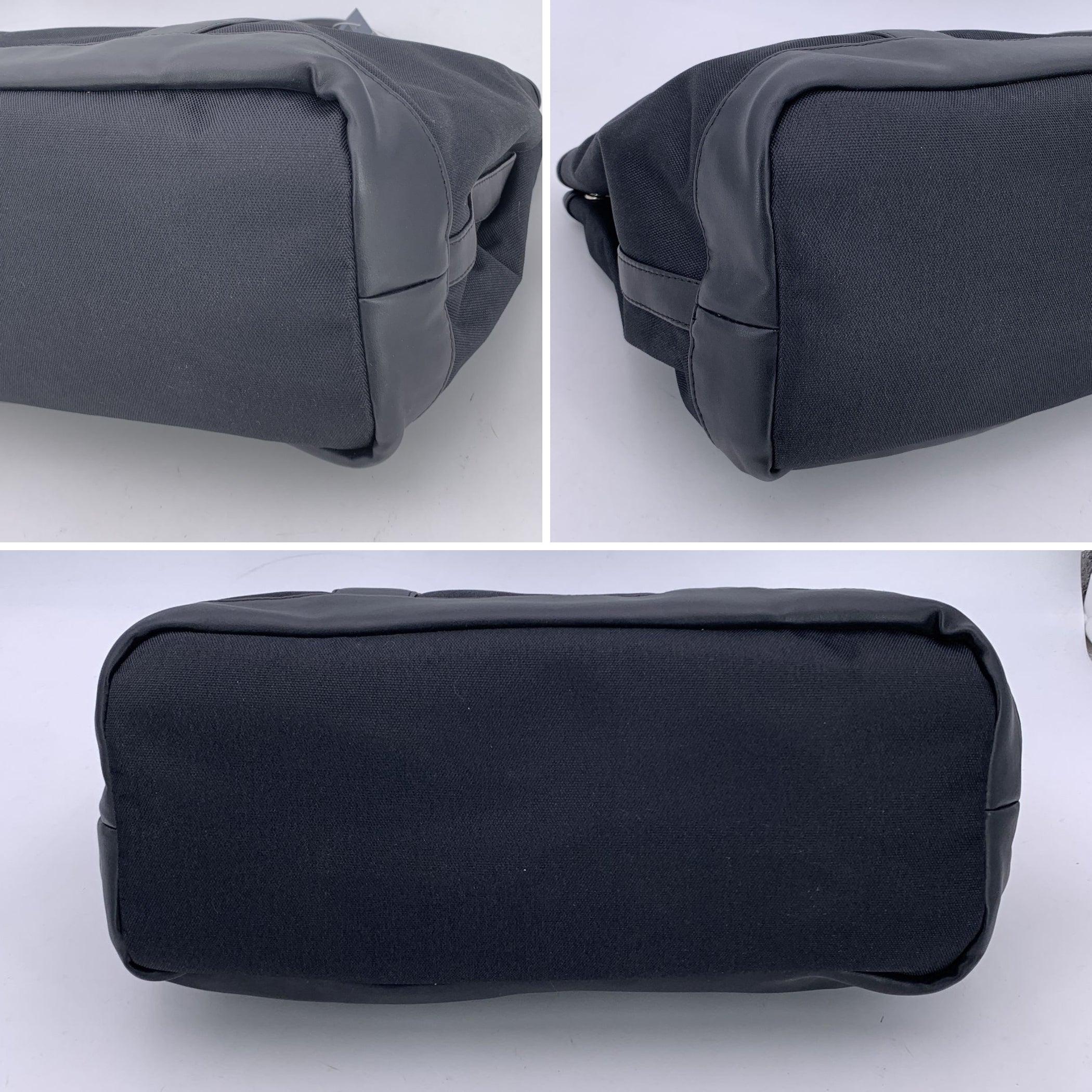 Yves Saint Laurent Pour Homme Bolsa Tote Vintage Negra de Nylon en venta 1