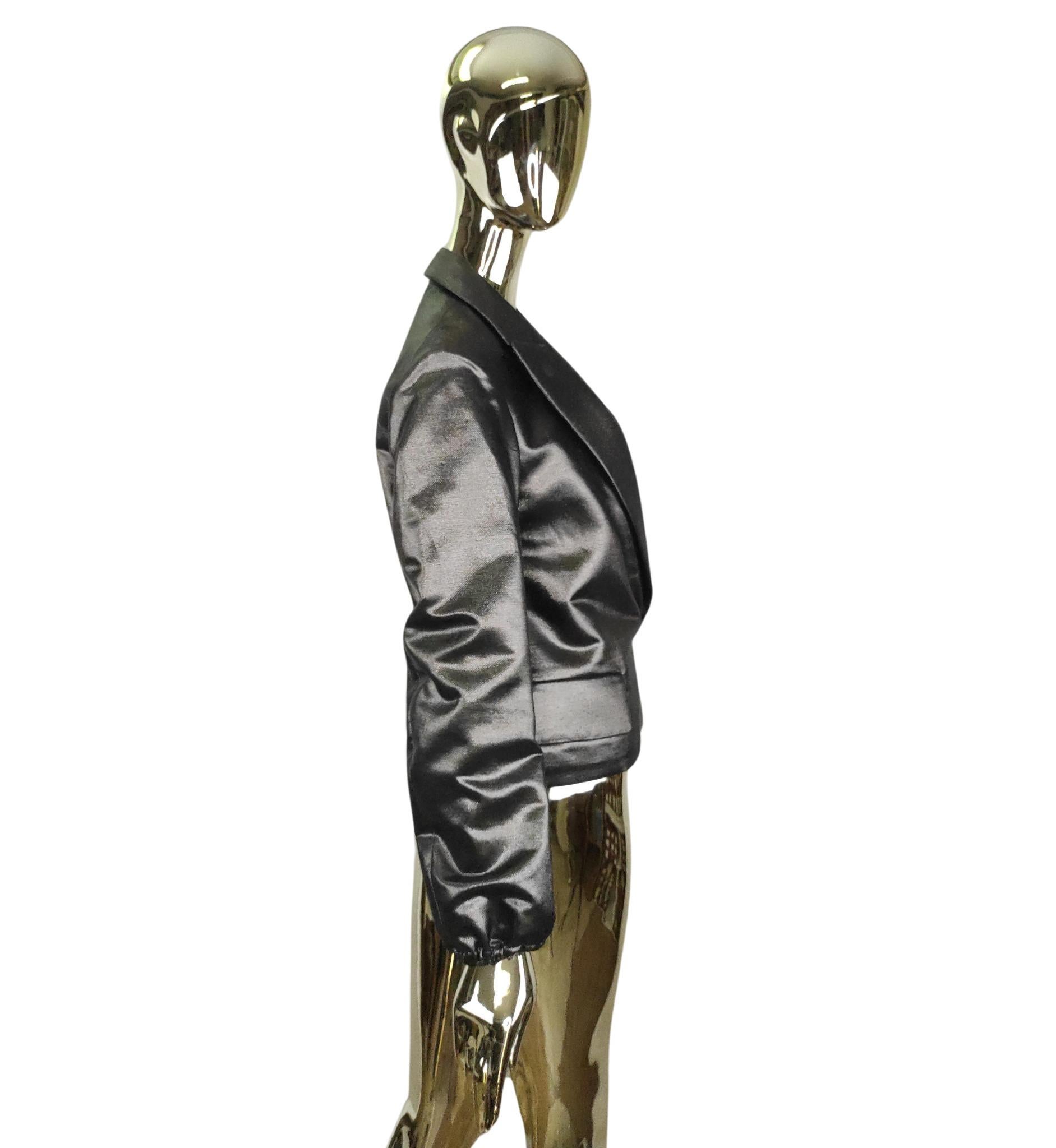 Women's Yves Saint Laurent pre-fall 2009 silver blazer