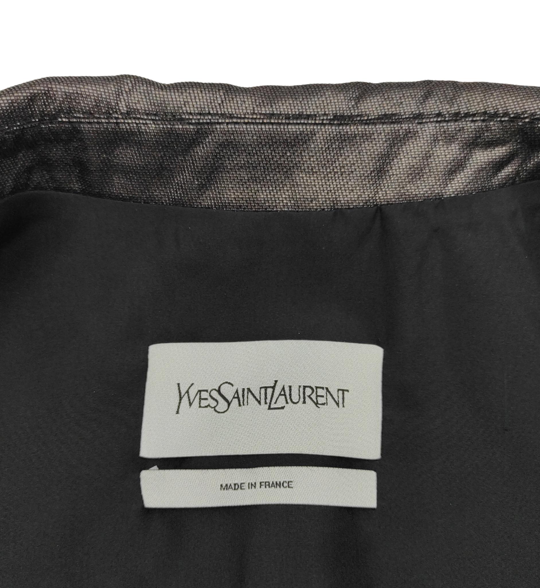 Yves Saint Laurent pre-fall 2009 silver blazer 4