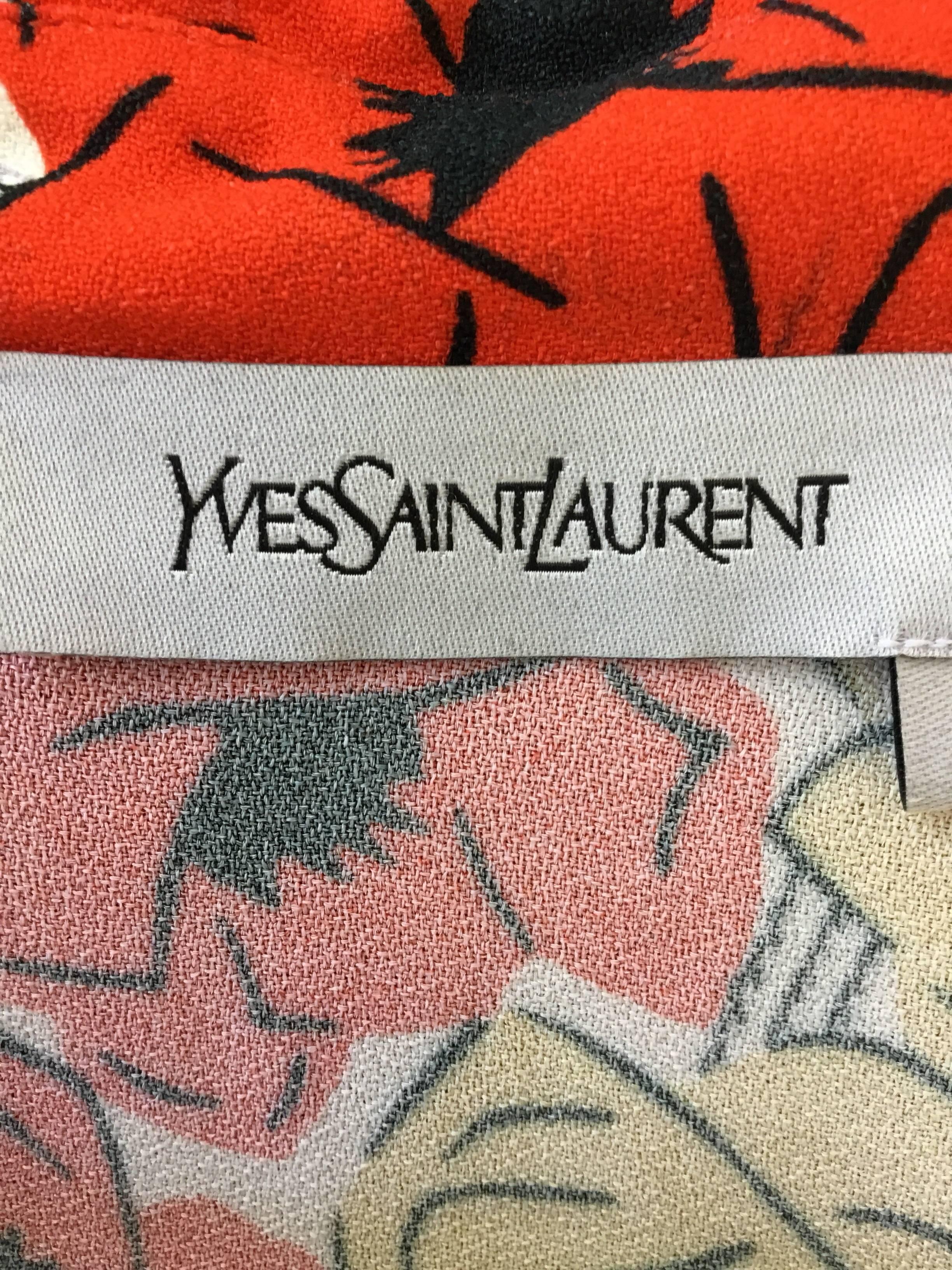Yves Saint Laurent Print Button up Blouse 1