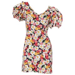 saint laurent mini dress Yves Saint Laurent Print Mini Dress SS1992