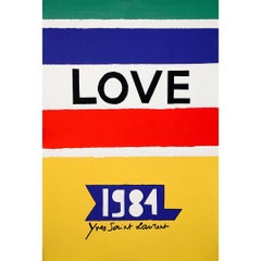 1984 original “LOVE” poster by Yves Saint Laurent