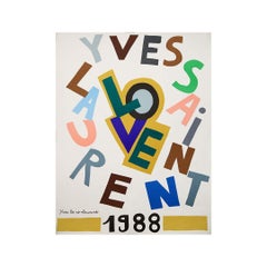 1988 original “LOVE” poster by Yves Saint Laurent