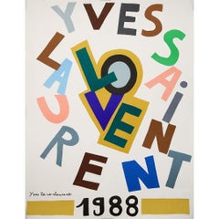 1988 original “LOVE” poster by Yves Saint Laurent