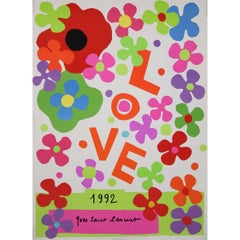 1992 original “LOVE” poster by Yves Saint Laurent