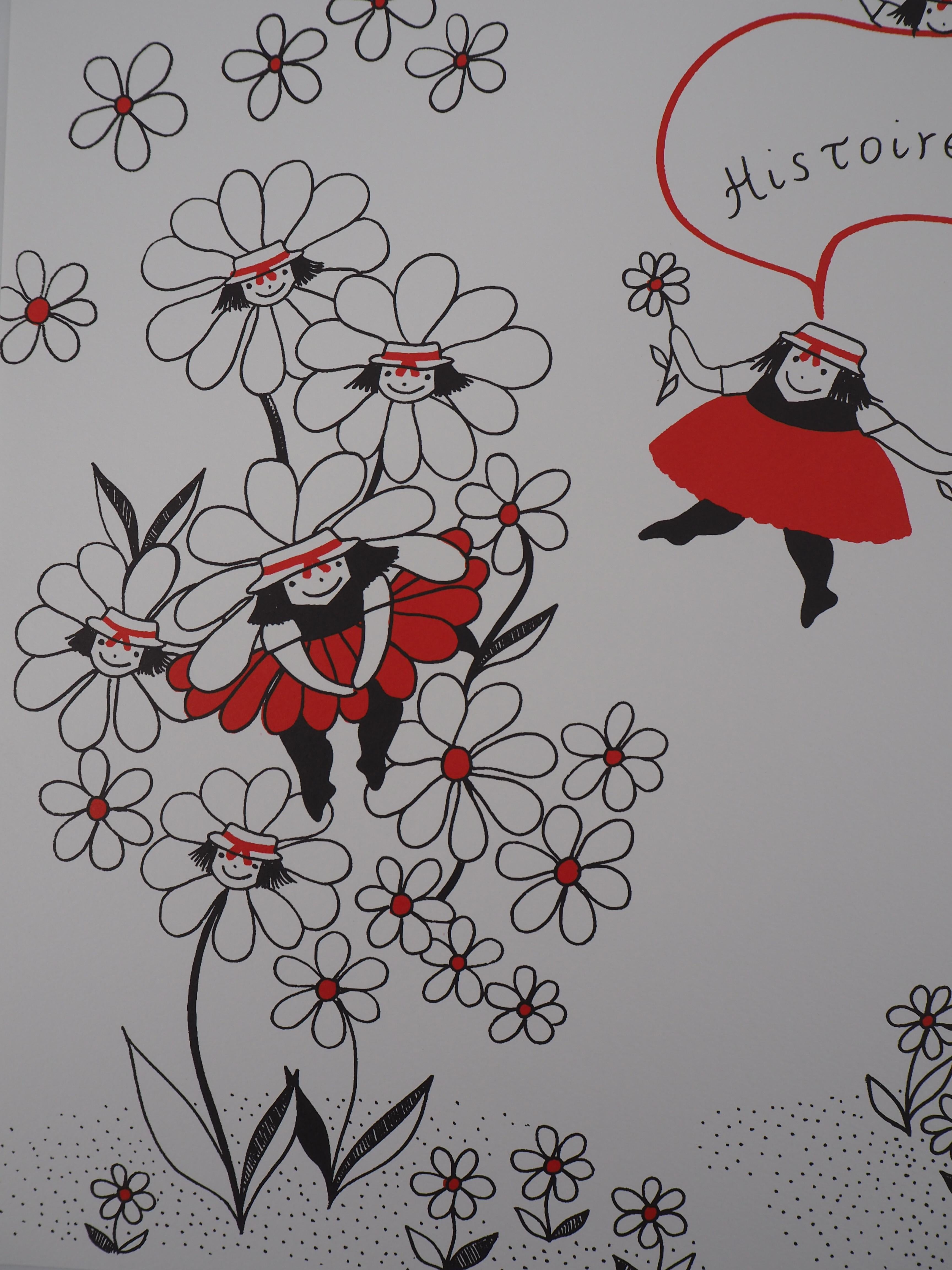 Yves SAINT-LAURENT
La Vilaine Lulu Among the Flowers, 1985

Lithograph
On heavy paper
50 x 65 cm (c. 20 x 26 inch)
Limited to 300 copies

INFORMATION : Edited in 1985 and limited to 300 copies, the set of lithographs La Vilaine Lulu is an
