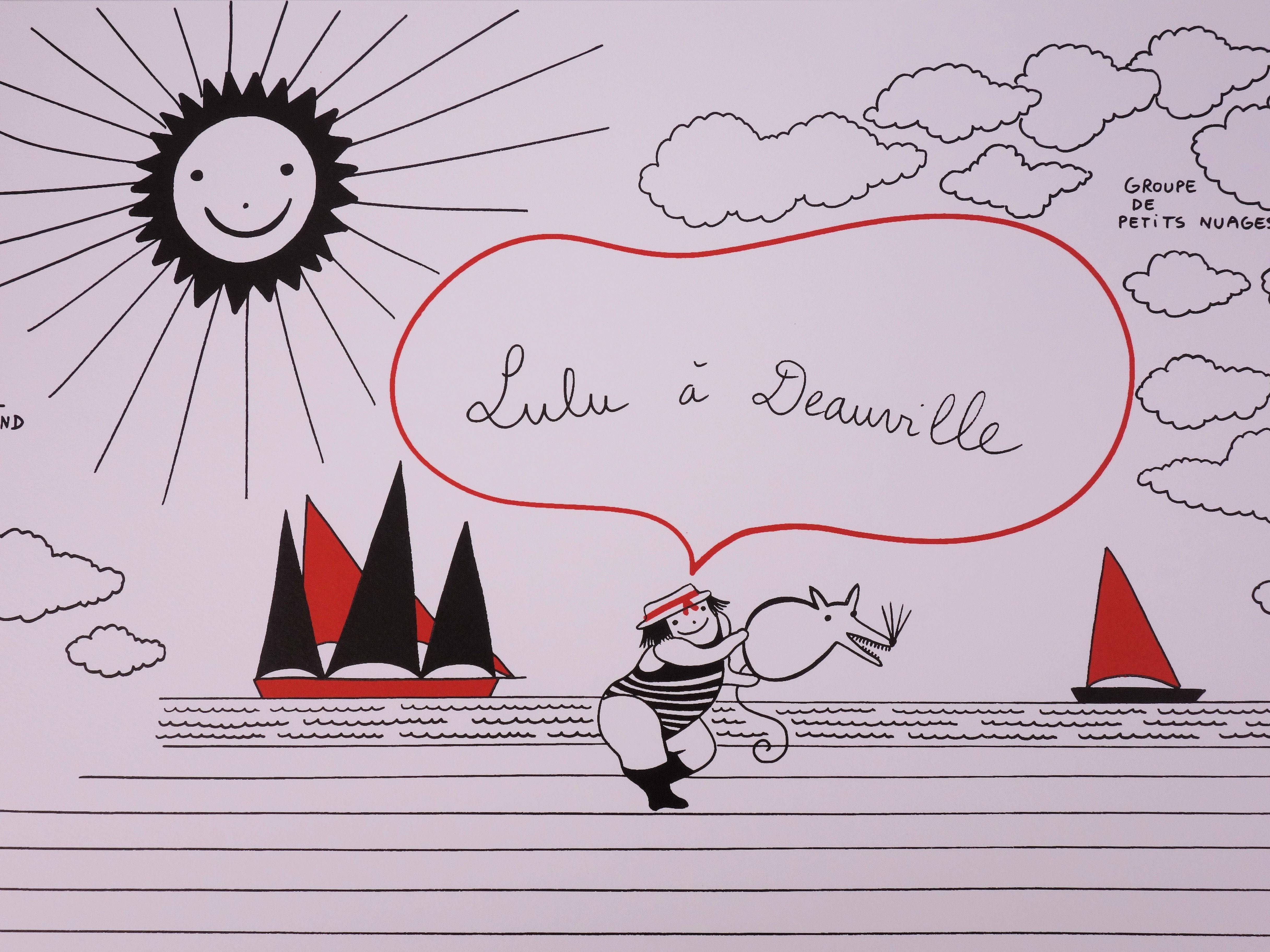 La Vilaine Lulu a Deauville - Litografia - Print di Yves Saint Laurent